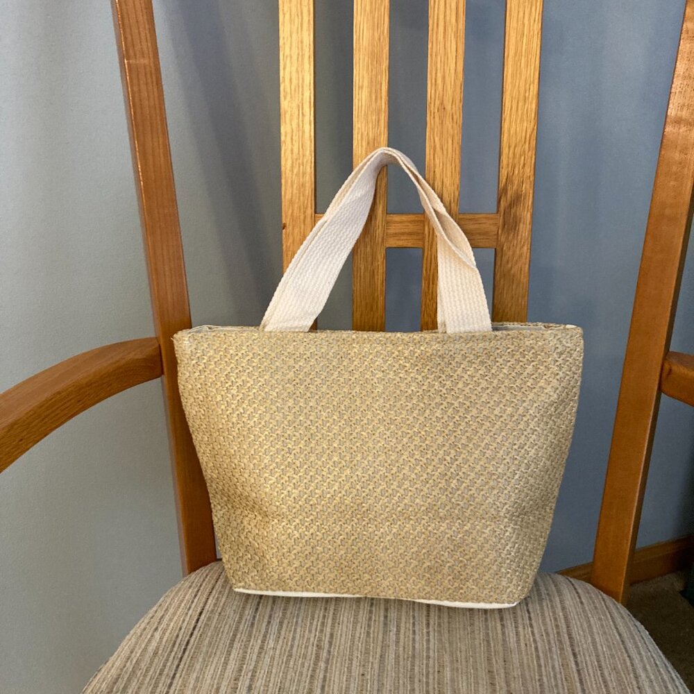 Straw Mini Tote Satchel Nip - image 2